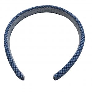 Headband - Blue/ White check